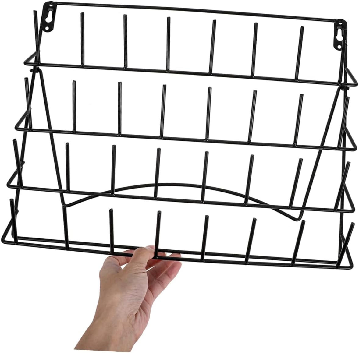 2pcs Space-Saving Wall Mount Rack Iron Drying Rack Bottle Drainer Cup Storage Versatile for Home Decor