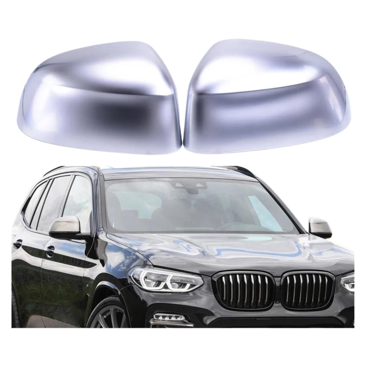 Coques Rétroviseurs Pour BMW X5 G05 (2018-2022) - Housses ABS Noires, Résistantes Aux UV Et Aux Rayures - Installation Par Collage Sans Perçage