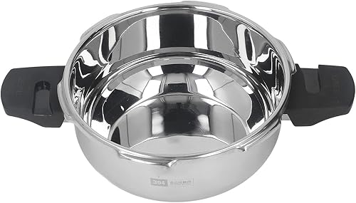 Miniatura 5 de Olla a presión de 1.8L, cocina segura varios alimentos, alta dureza, acero inoxidable, mini olla a presión, resistencia ácida a álcali para cocina