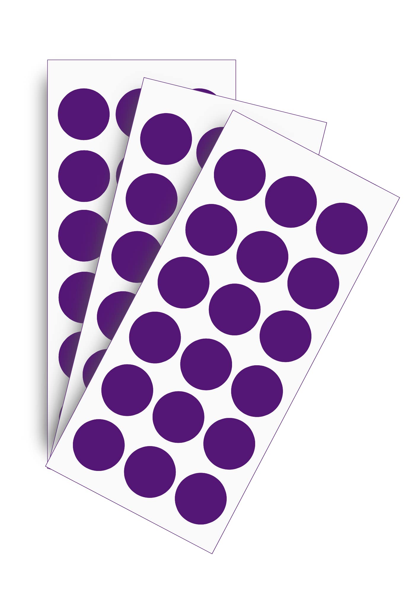 True-Ally 2000 Piece Purple Color 1 Inch/25mm Round Dot Sticker Self Adhesive Labels Writable Surface for Kids Activity, File Classification, Calendar Planner (Purple), 2000 Labels