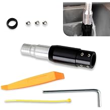 1 PC Shift Knob Adapter, Aluminum Alloy Shifter Gear Shifter Knob Adapter, Automatic Shifter Converter Kit, Universal for Most Non-Threaded Manual Shifters M12x1.25 Black