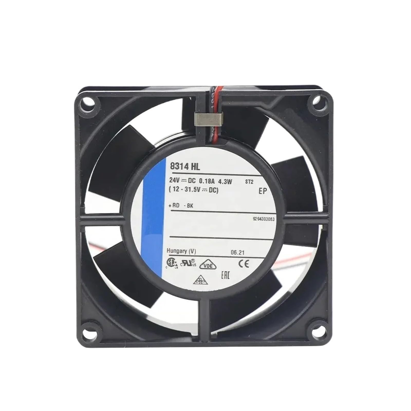 Ventilateur de refroidissement 24VDC 80mm pour radiateur industriel