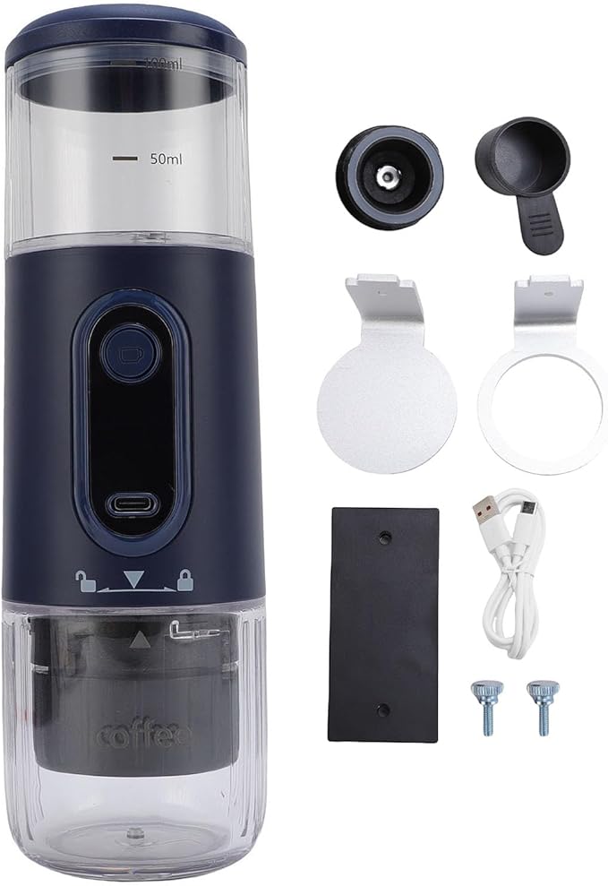 Cafetera Portátil con Batería Recargable, Compatible con Cápsulas y Molido miniatura 6