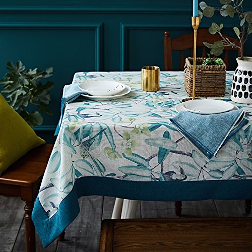Nappe rectangulaire coton lin pour protéger et embellir vos tables usées - 6