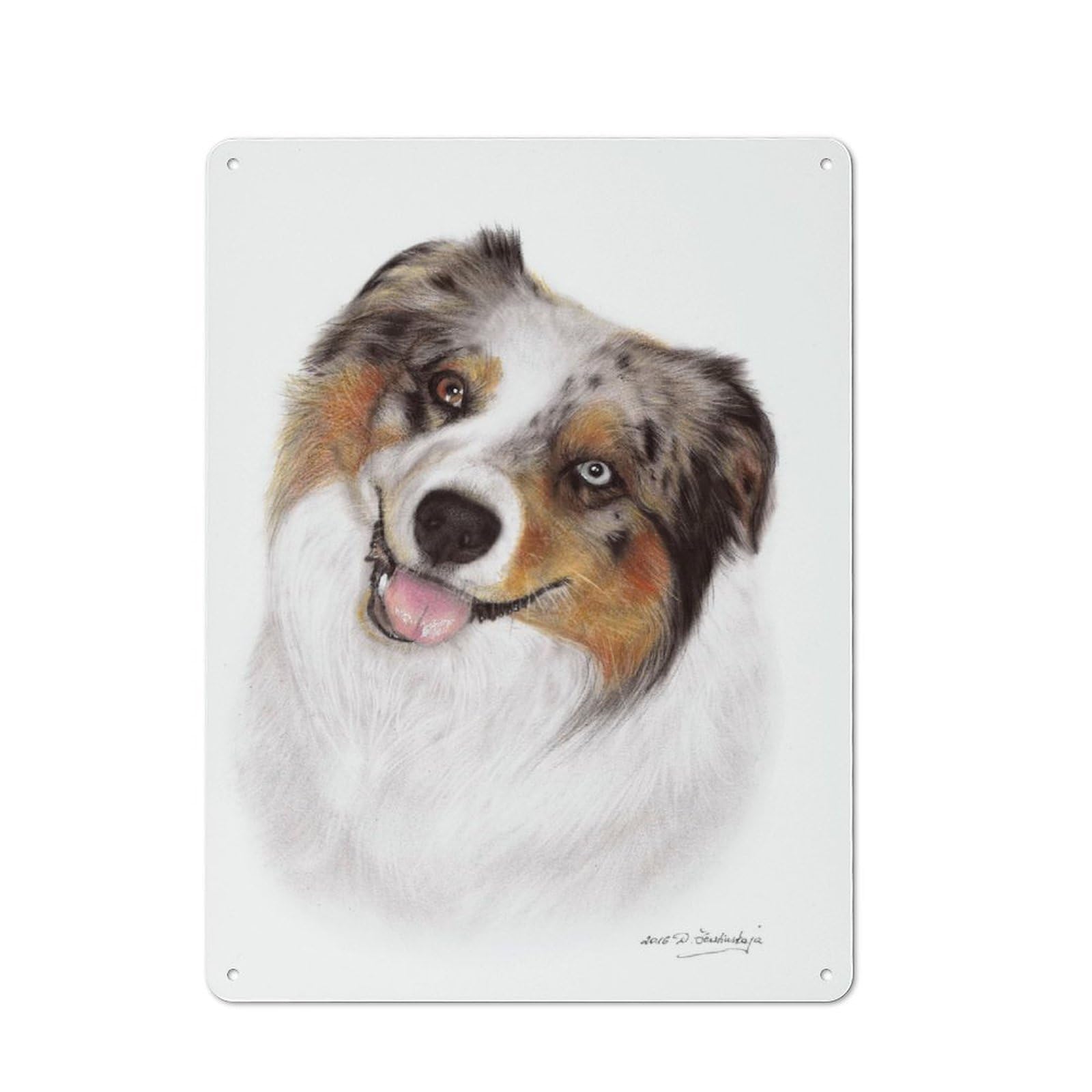 Australian Shepherd Cafe Metal Sign 40x30cm, Bistro Style Bistro Wall Plaque for Coffee Bar, Small Shop Or Dining Room