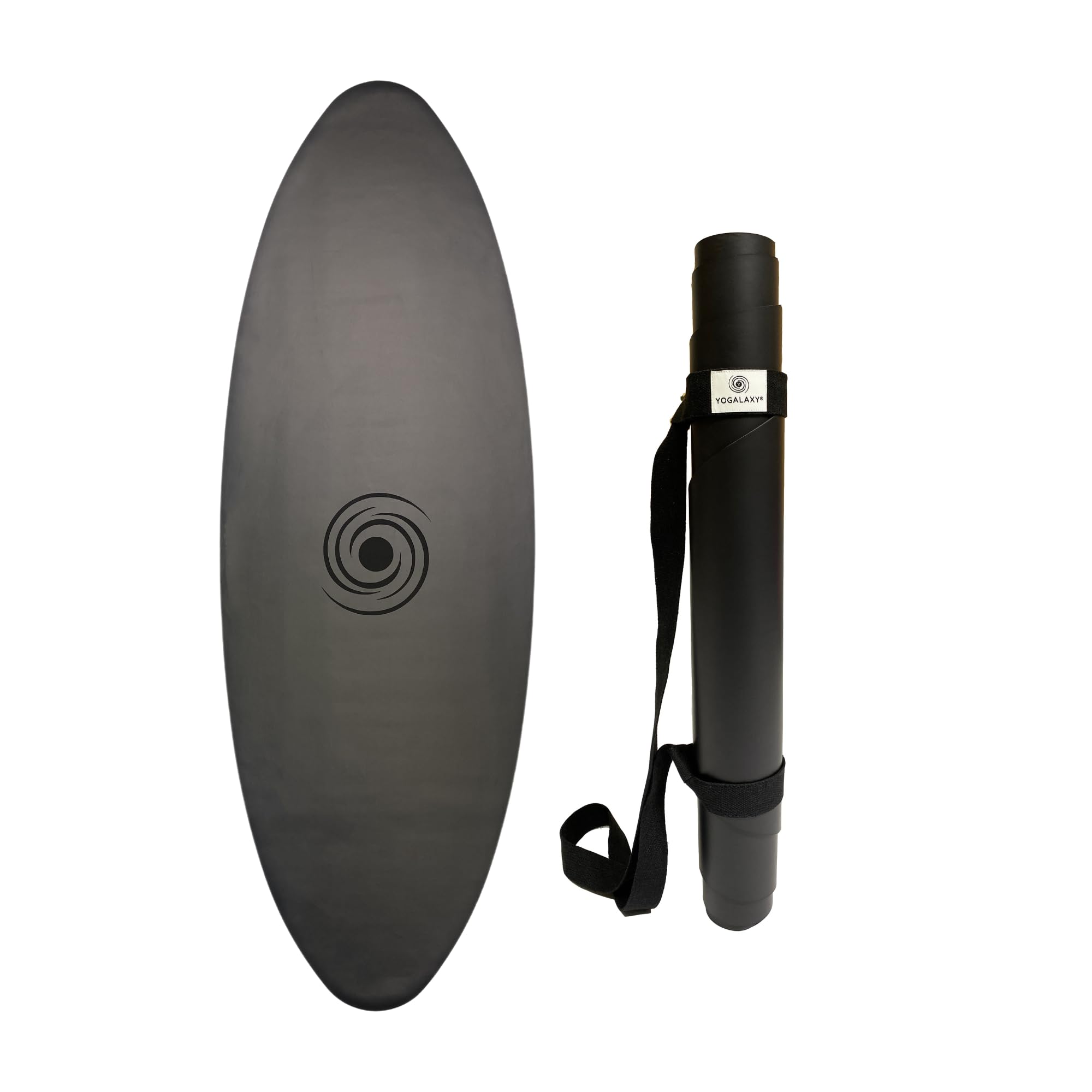 Surfstyle Yogamatte - Ovale Gymnastikmatte, rutschfest inkl. Tragegurt, Sportmatte für Fitness & Pilates, Naturkautschuk, PU-Oberfläche, mit kleinen Schönheitsmängeln