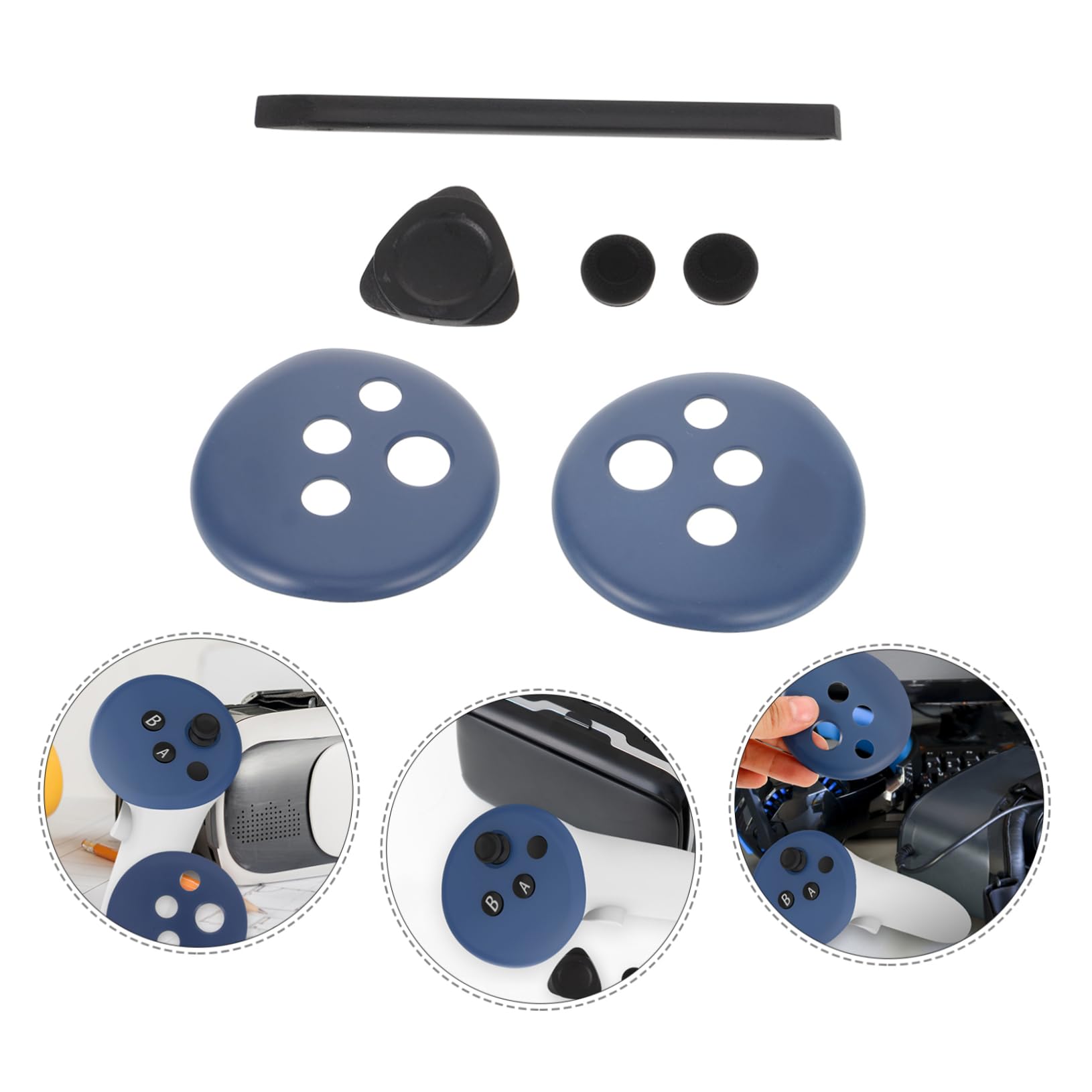 UKCOCO 3juegos Cubierta De Reemplazo para Controlador De Mano VR Protector Superior Compatible con Instalación Rápida Interferencias Señales