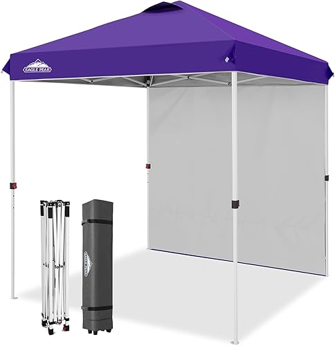Miniatura 13 de EAGLE PEAK - Tienda de campaña desplegable con toldo, 1 pared lateral, fácil de montar, tienda para eventos, protección solar para exteriores, bolsa
