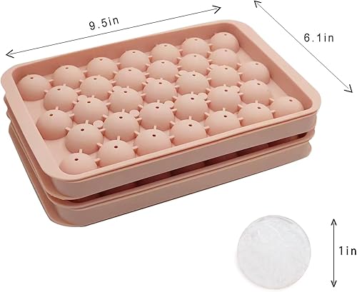 Miniatura 4 de Bandejas redondas de silicona para cubitos de hielo, molde para hacer bolas de hielo para congelador, bandeja circular para cubitos de hielo,