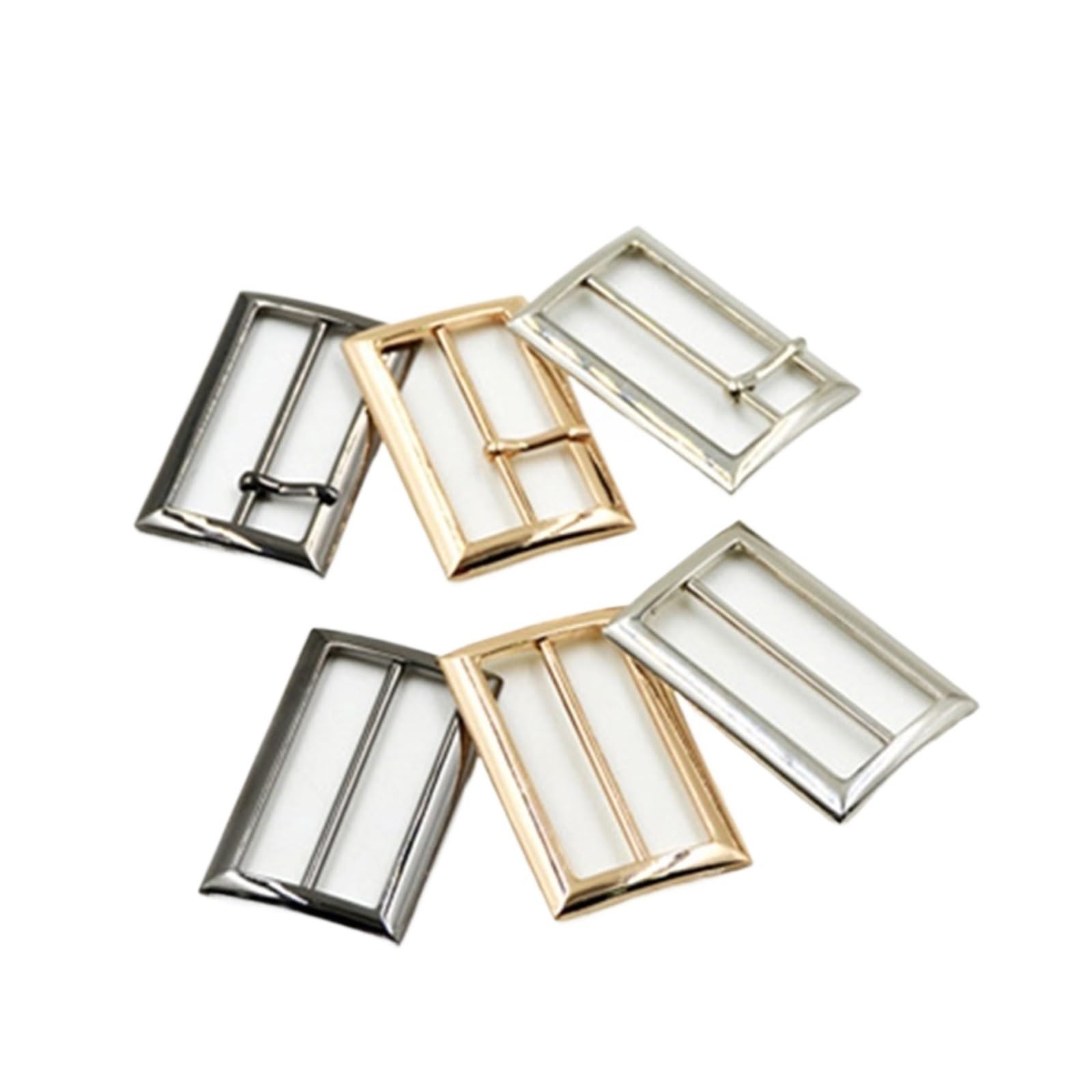 YINGO Hebilla De Ardillon De Metal Tri Glide, Rodillo De Ajuste, Anillo Rectangular, DIY | Accesorios de cuero para manualidades compatibles con mochila, correa y cinturón, 30 unidades