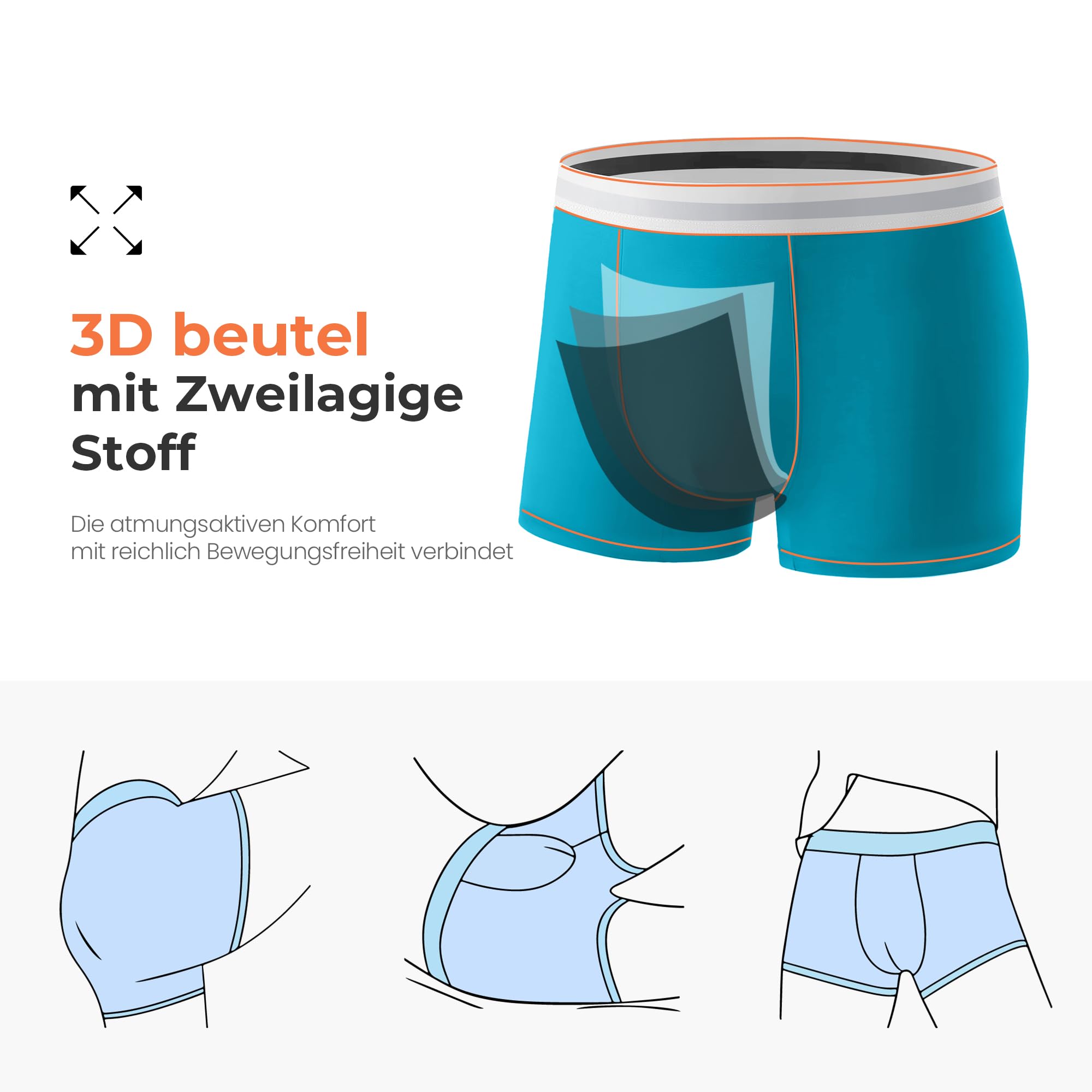 Desanlapi Confezione da 10 Boxer da Bambino in Cotone Multicolore 134-140