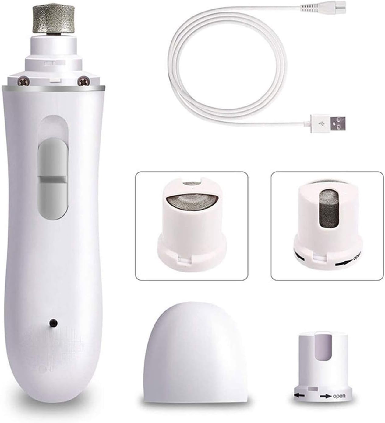 Dog Nail Grinder Pet Nail Grinder - Professional 2-Speed Electric Rechargeable Portable Pet Claw Trimmer Painless Paws Grooming Smoothing for Small Medium Large Dog Cats Nail trimme