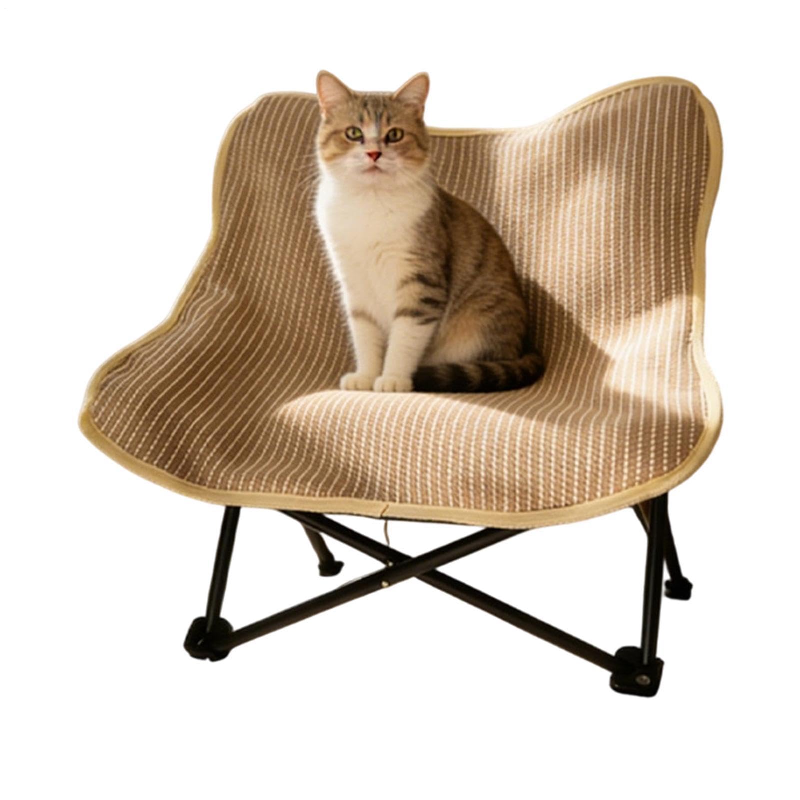 Tumbona para gatos, resistente a los arañazos, ahorra espacio, silla rascadora para gatos, para gatitos pequeños, medianos y grandes, jardín, patio, interior y exterior
