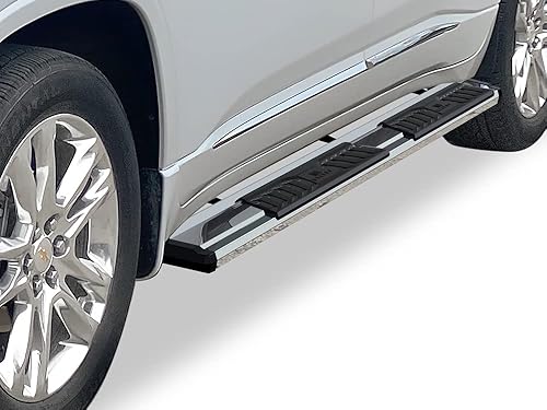 Miniatura 4 de APS Estribos de barras Nerf cromadas estilo OE compatibles con Chevy Traverse 2018-2024