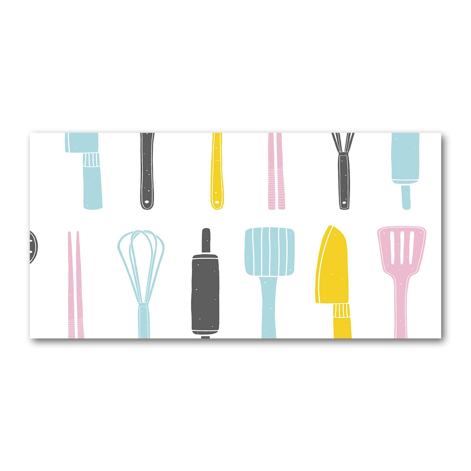 Tulup Tirages sur toile - art mural - tirages sur toile - thème d'image - 100x50 cm - Nourriture et boissons - Multicolore - Ustensiles De Cuisine