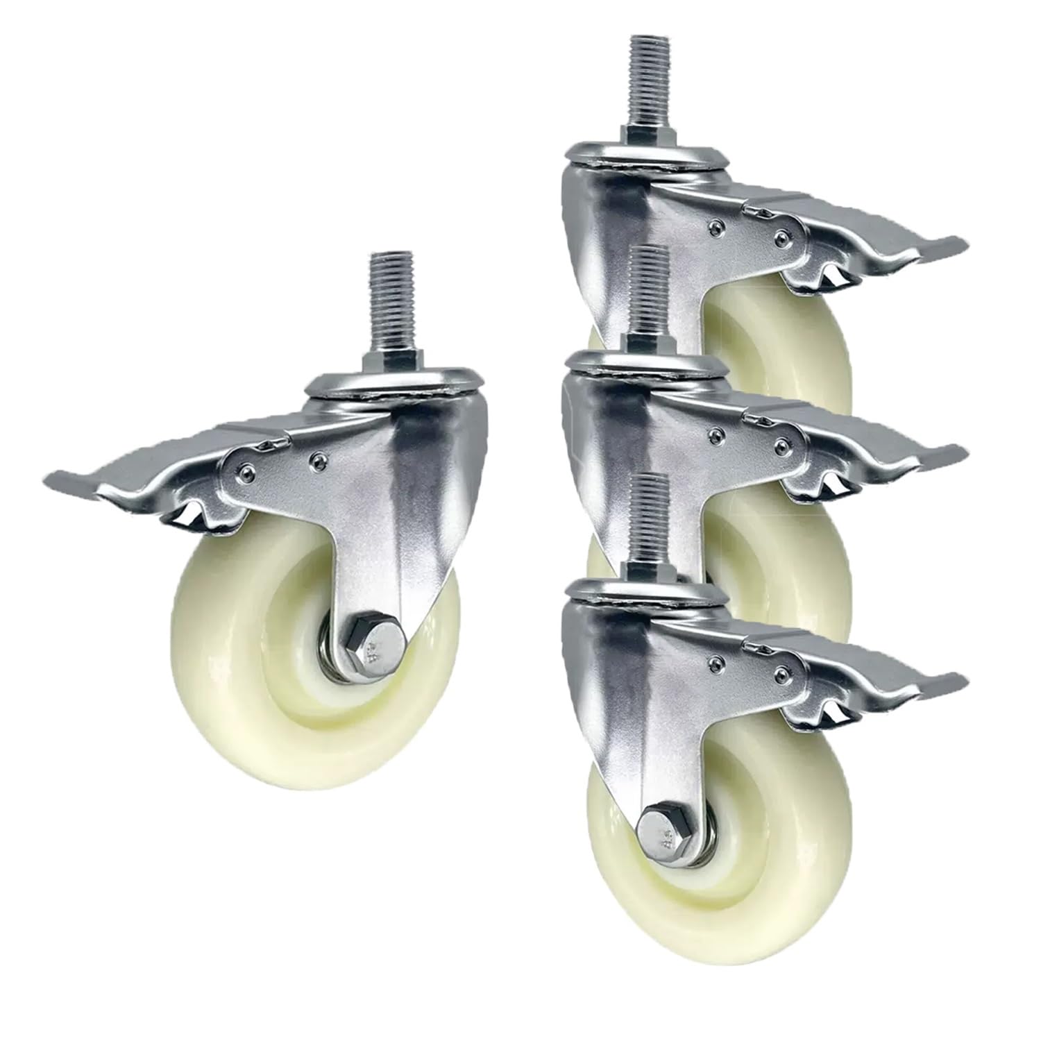 Roulettes robustes filetées M14 de 125 mm pour déplacer facilement les meubles lourds