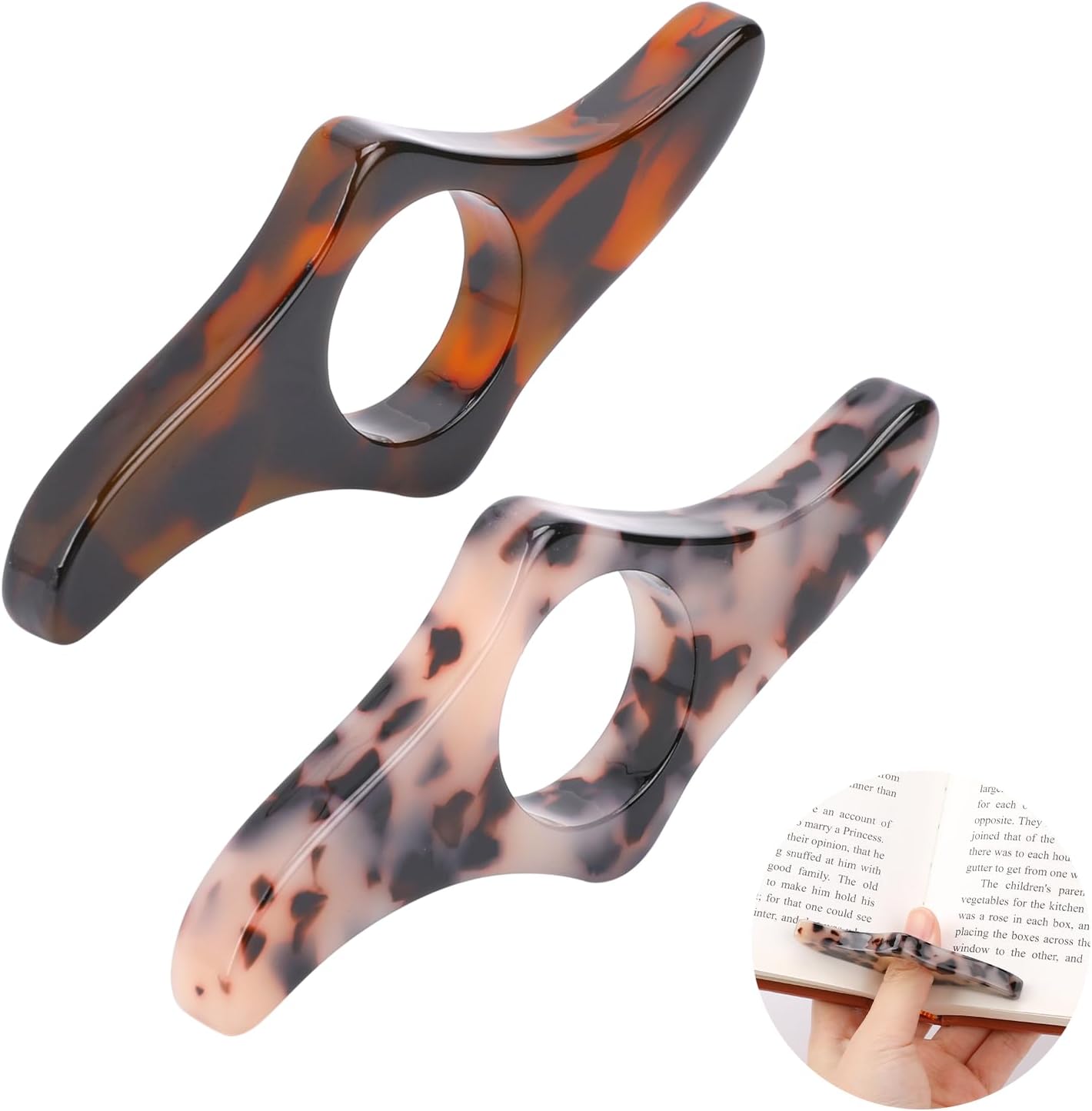 Book Holder for Reading in Bed, Handmade Thumb Book Page Holder Resin Book Holders for Reading Hands Free Book Opener Accessories Reading Gifts for Readers Bookworm Book Lovers Literary – Small