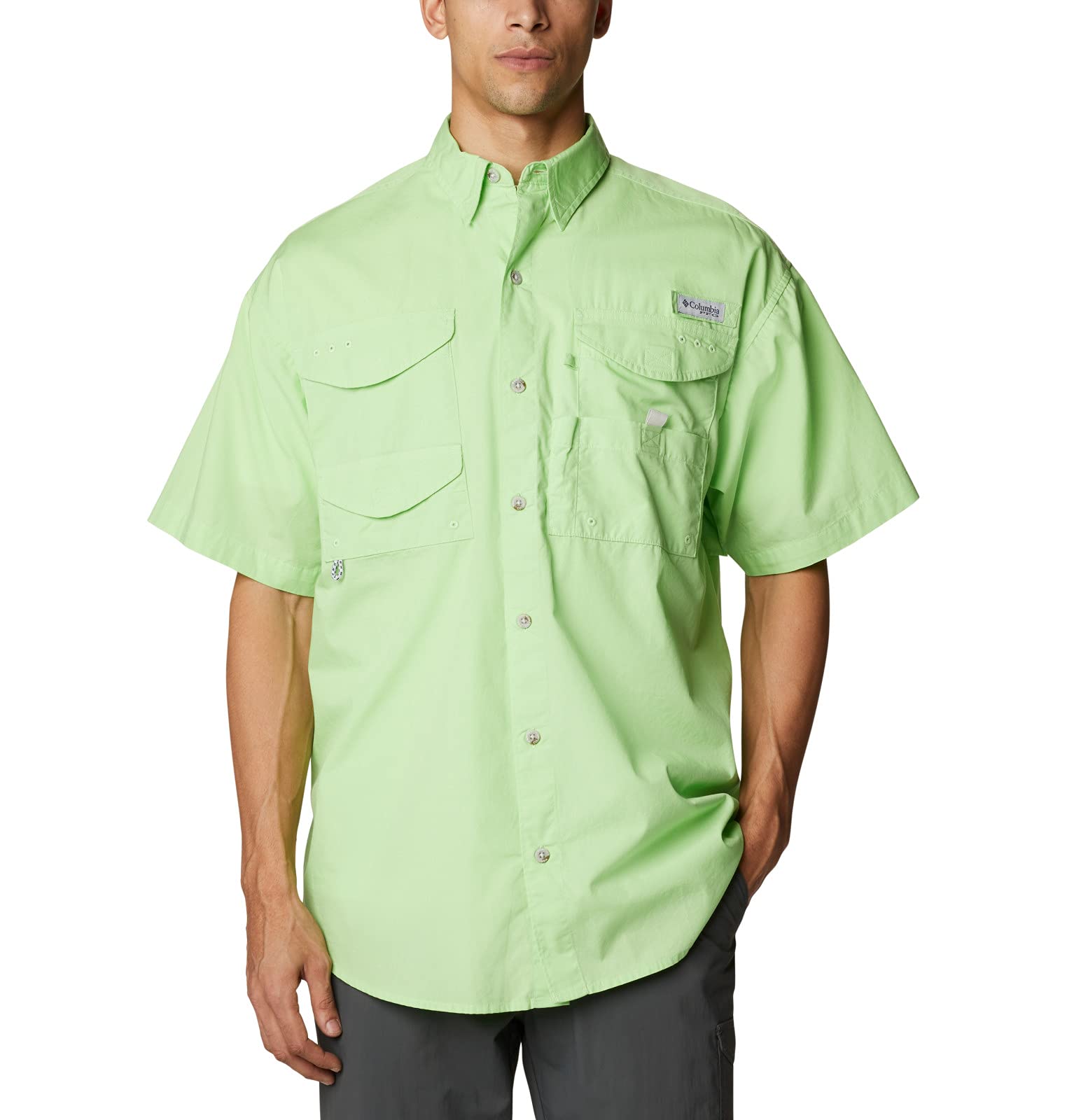 Columbia Sportswear Bonehead Short Sleeve Shirt Medium Lime Glow