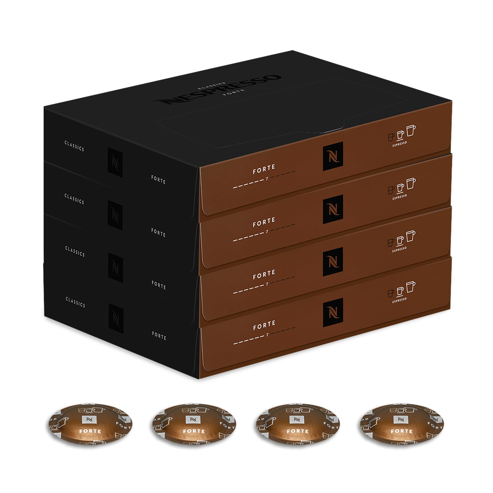 NESPRESSO PROFESSIONAL Forte 200 Kaffeekapseln | Espresso Kapselset, kompatibel mit Nespresso B2B Kaffeemaschinen