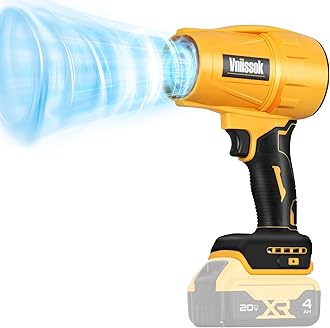 Electric Cordless Leaf Blower Dust Blower for DEWALT 20V Battery, High-Speed Motor Handheld Jet Fan Air Blower for Patio Cleaning, Lawn Care, Blowing Leaves and Dust (Brushed Leaf Blower)