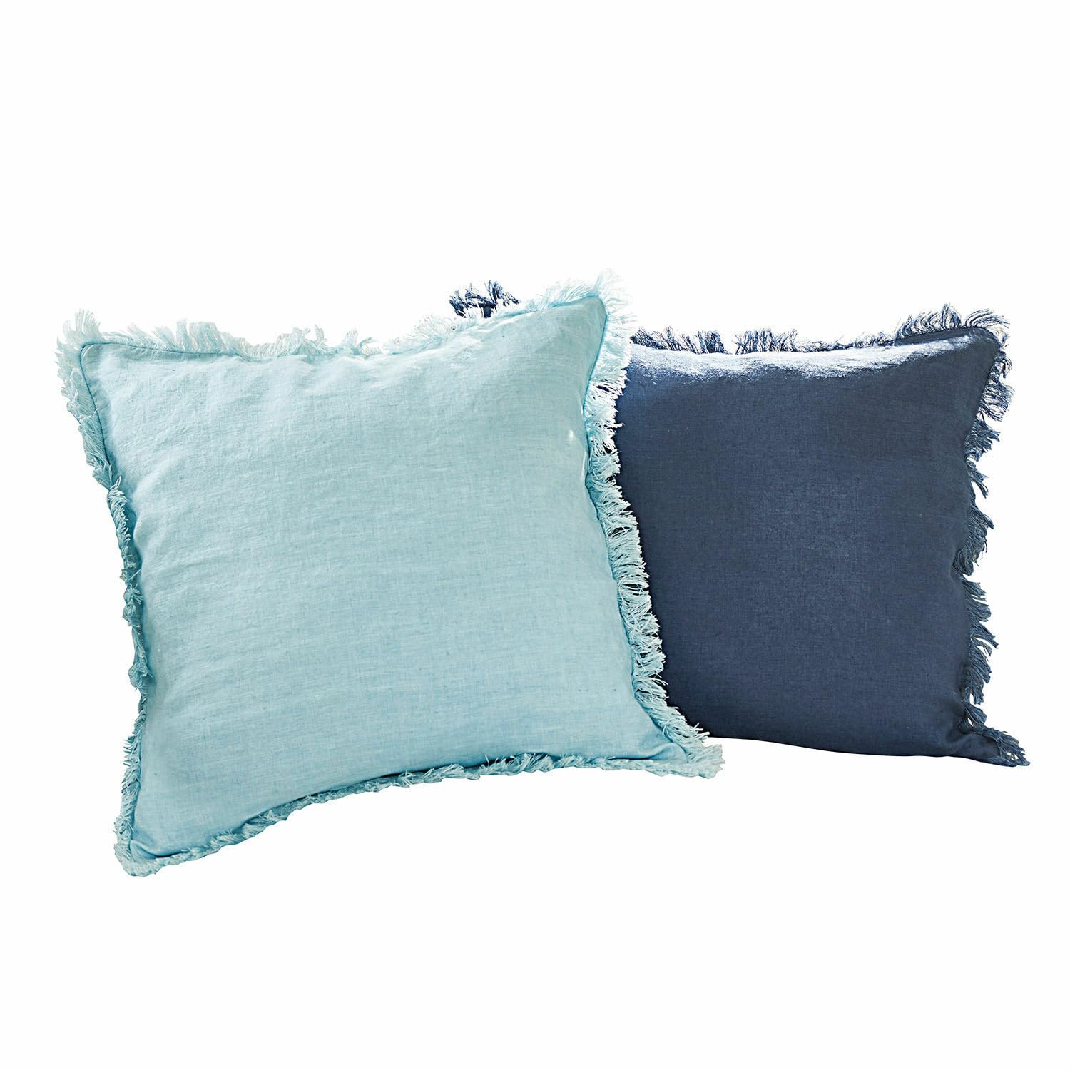 Loberon Kissenhülle 2er Set Quebo, türkis/blau