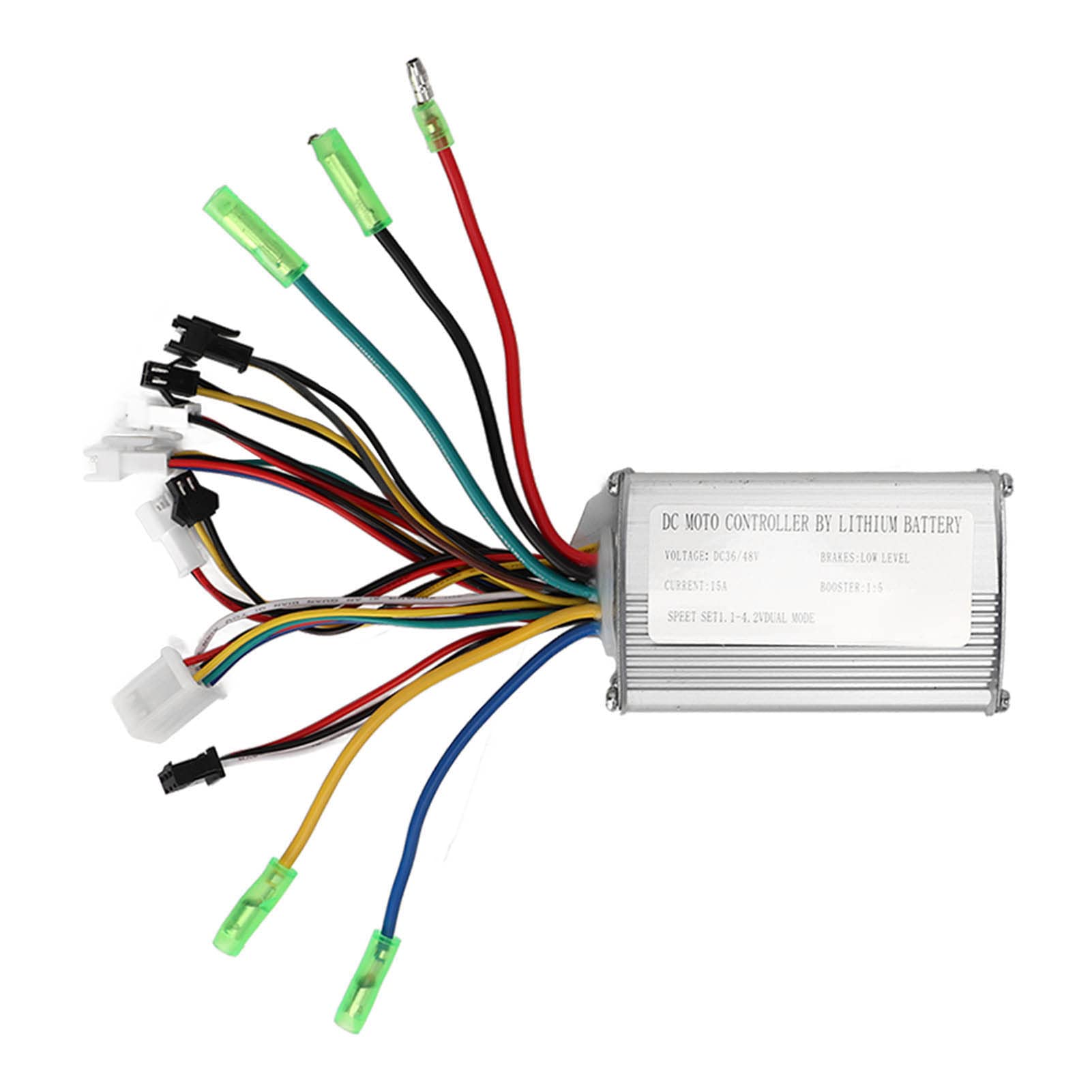 Bezszczotkowy kontroler Wangcmcol, do rowerów elektrycznych, do skuterów, moc 36 V 48 V 15 A, zestaw wyświetlacza LCD, kierownica 22,2 mm, wysoka kompatybilność, wydajna