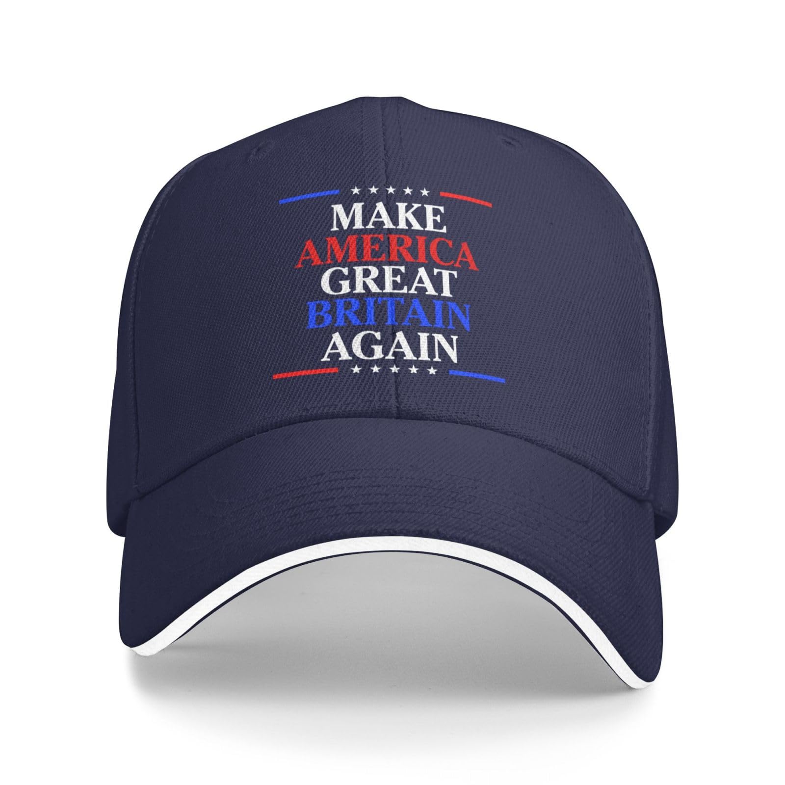Melbrakin Unisex Navy Blue Make America Great Britain Again Hat Casual Trucker Hats Baseball Cap