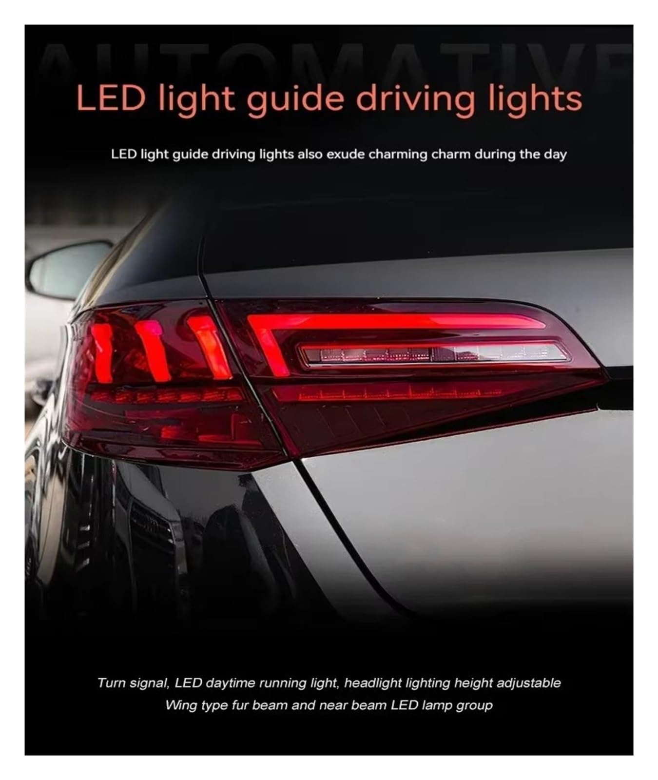 Faros traseros Para A3 Para Sportback 2013-2020, lámparas LED para coche, luces traseras, ensamblajes para automóviles, lámpara de señal giro freno DRL Luces traseras(For 2013-2016)