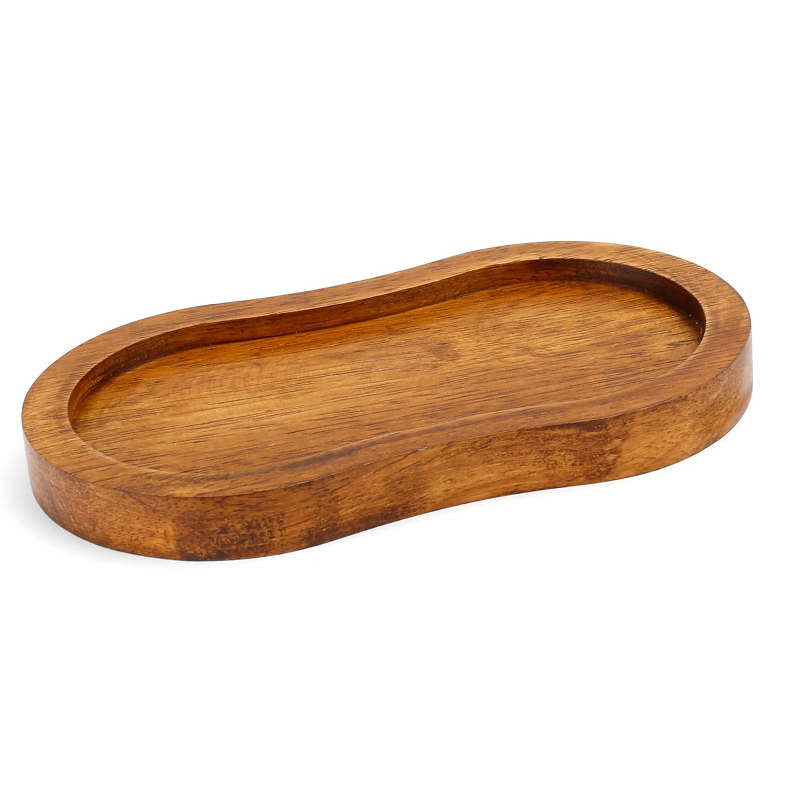 BINHAI Retro Wooden Salt and Pepper Mill Tray, Rustic Salt and Pepper Rest