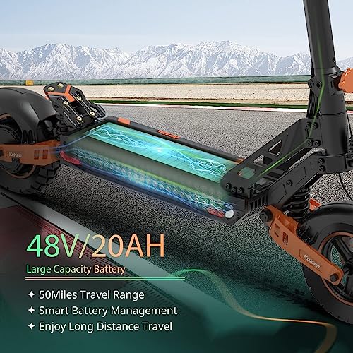 Image of KUKIRIN G2 Max Electric Scooter with Seat, Powerful 1000W Motor, 35 MPH Max Speed, 50 Miles Range, 48V /20Ah Large Capacity Battery, Dual Brake Folding Fast e Scooter for Adult (G2max /1000W /20AH)