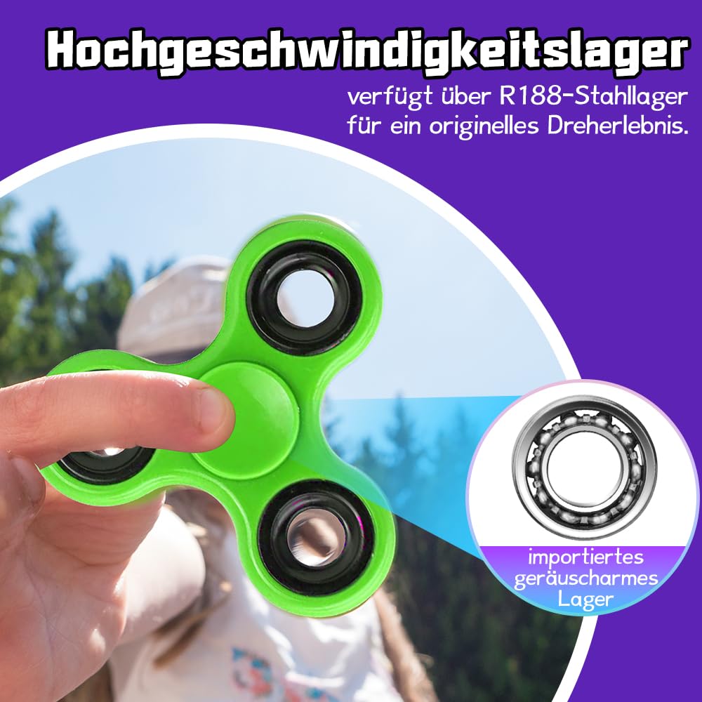 5er-Pack Fidget Spinner Spielzeug für Kinder Erwachsene, Sensorische Fidget Toys Weihnachten Set Spielzeug Zappeln Hand Spinner Finger Tri-Spinner Toy, Geschenke für Reduziert Angstzustände