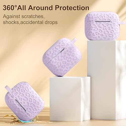 Vista 251 de Funda para Airpods de 2ª y 1ª, silicona suave, leopardo, compatible con Apple AirPods de 2ª/1ª generación de carga con llavero, a prueba de golpes