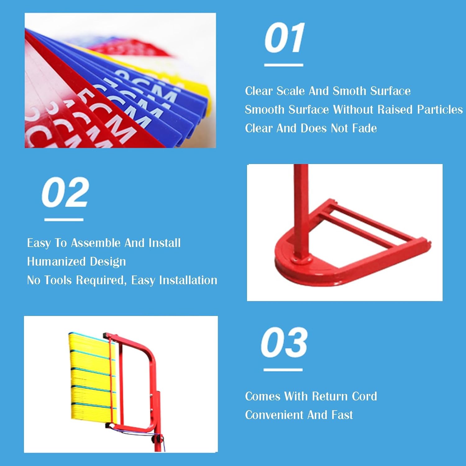 Adjustable Height Vertical Jump Tester,Jump Training Aid with Stable Base,for Adult Teen Volleyball Basketball Jump Measurement Tools