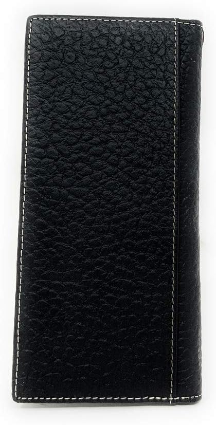 Western Premium Genuine Leather Tooled Men's Long Bifold Wallet premium cowboy wallets in 2 colors (Black Longhorn) - Image 3