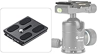 Vista 6 de Fotopro Placa suiza arca de 1.969 in con tornillo de 1/4 de pulgada Placa universal de liberación rápida para cámara DSLR trípode cabeza de bola