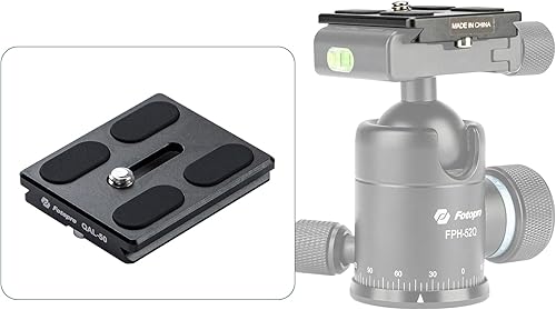 Miniatura 6 de Fotopro Placa suiza arca de 1.969 in con tornillo de 14 de pulgada Placa universal de liberación rápida para cámara DSLR trípode cabeza de bola