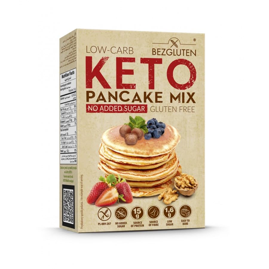 Keto Low Carb Pancake Mix 150 g – Glutenfrei, Zuckerfrei, Perfekt für Frühstück Bezgluten