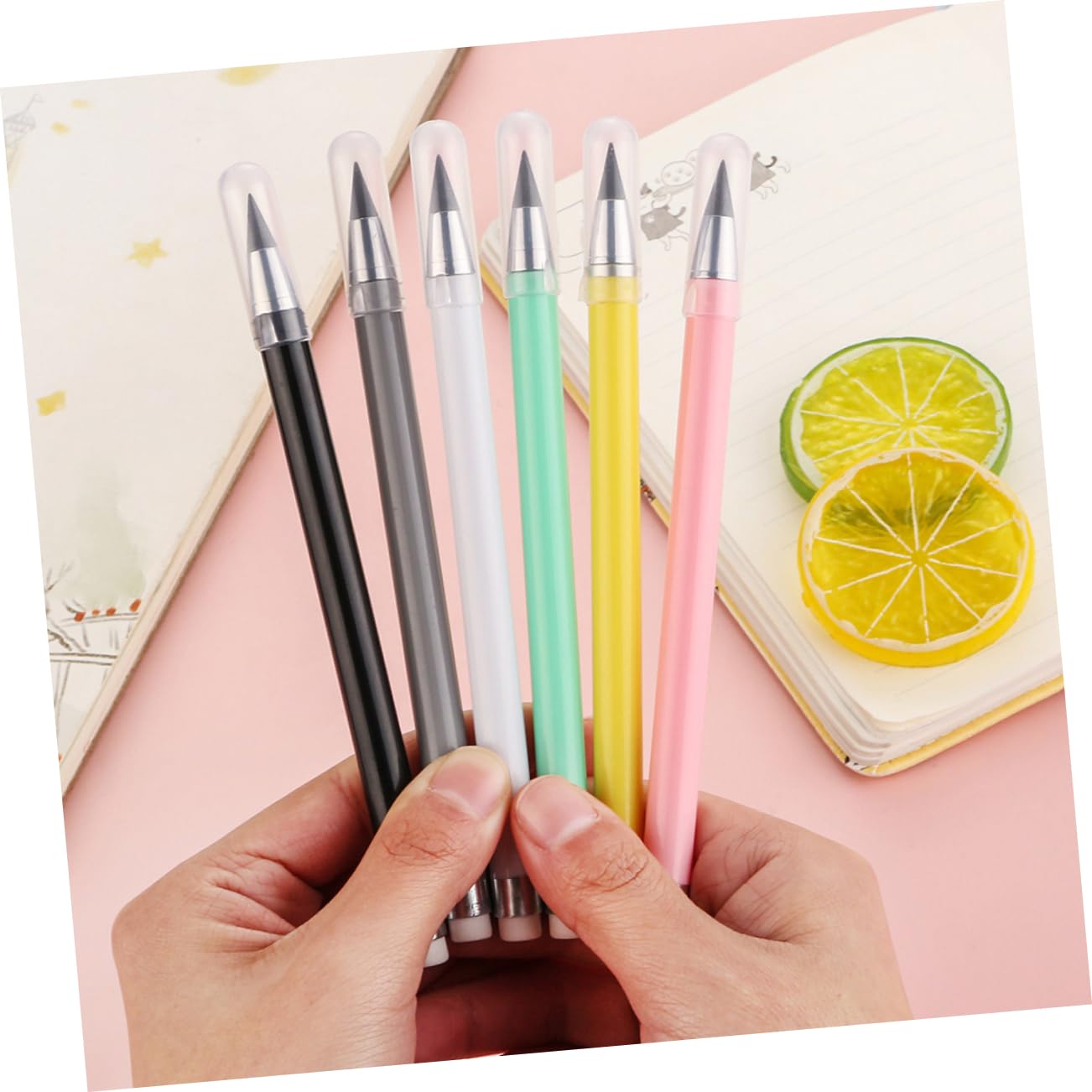TEHAUX 5 Set Matita Da Disegno Schizzo Matite Da Disegno Scrivere Cancellabile Senza Inchiostro Per Sempre Matite Sfuse Eterno Eterne Con Gomma Matita Infinita Grafite 12 Pezzi*5