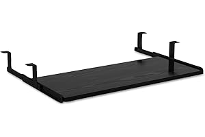 ALEVA312812BK Valencia Series Underdesk 28” Retractable Keyboard Tray/Underdesk Mouse Tray - Concealed Design - Black