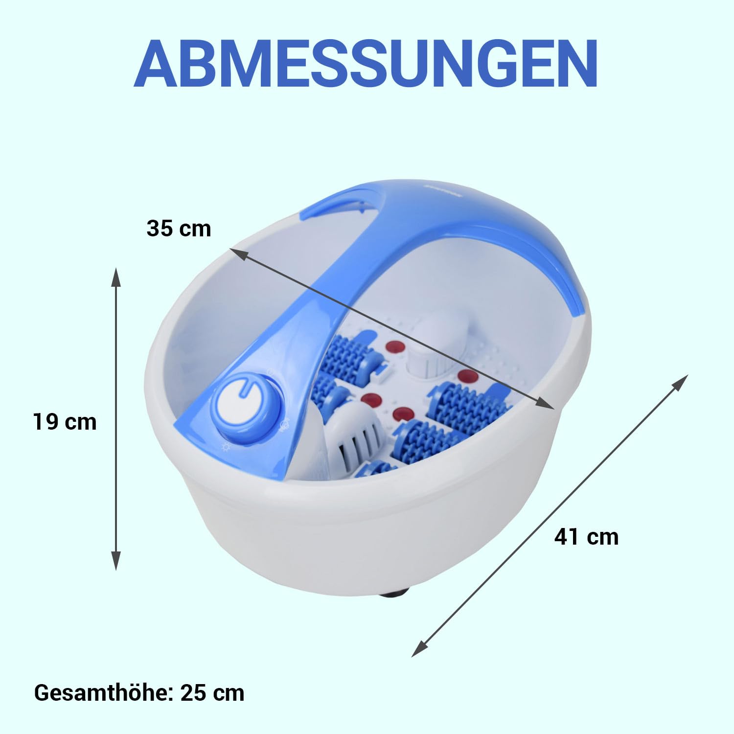 Syntrox Germany 4 in 1 Fußsprudelbad Relaxo, Wellnes-Fußsprudelbad, Massagegerät, Wellnesgerät, Wärmende Fußmassage, Fußheizung, Wellnessprudelbad, 450 Watt, 2,80Kg