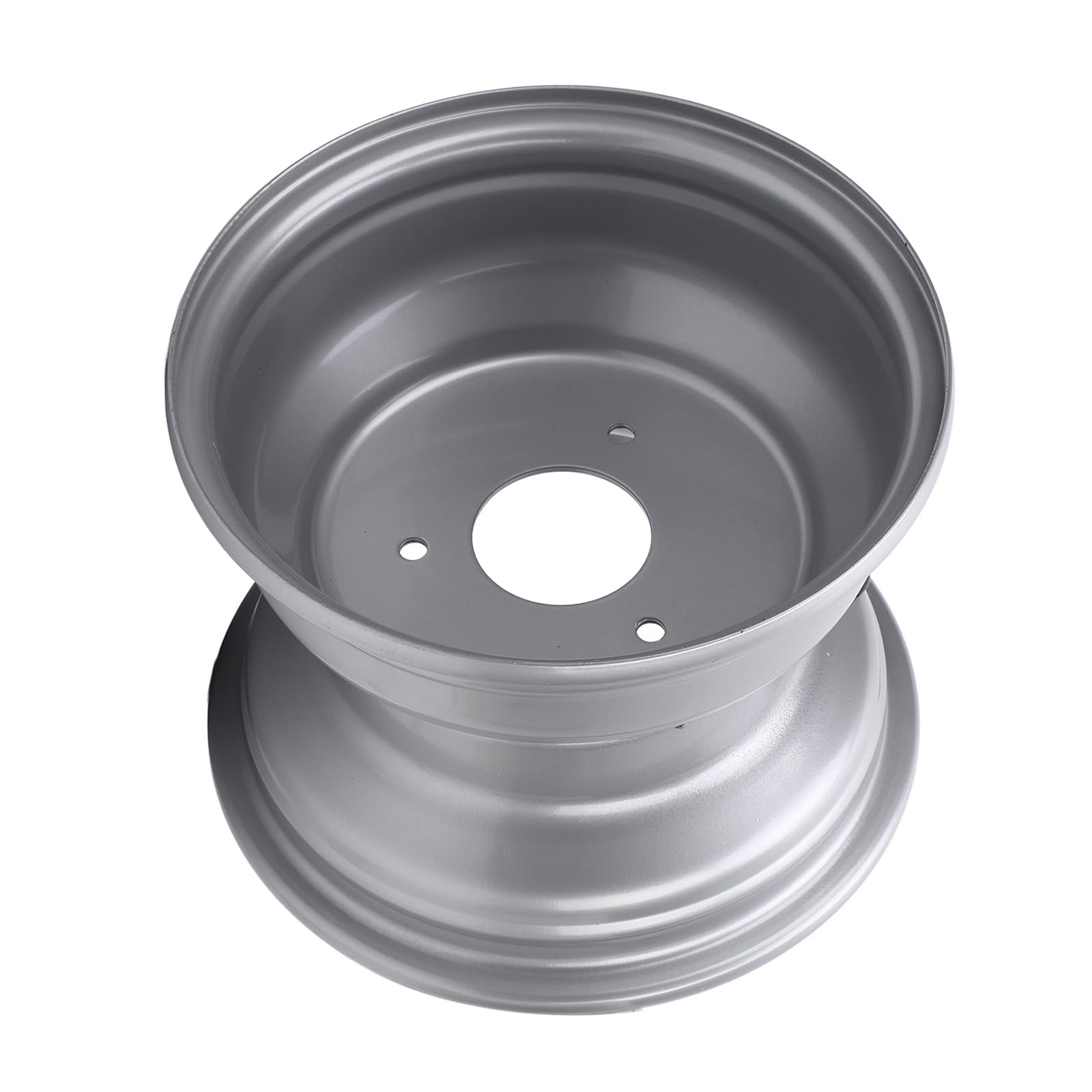 Haute Résistance 18X9.50-8 ATV Jante De Roue pour 8 Pouces Moyeu De Remplacement pour Go Karts et Voiturettes De Argent En Alliage D'aluminium (Trois trous (espacement des trous:
