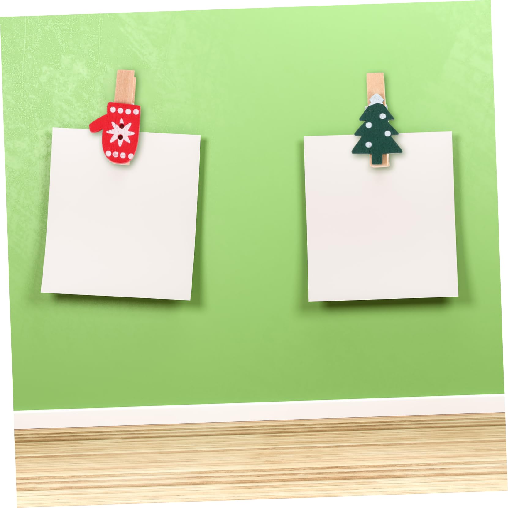 ABOOFAN 500 STK Cartoon-Fotoclips weihnachtliche dekorative Clips kleine Fotoklammern weihnachtsbasteln Weihnachts basteln weihnachtliche Holzpflöcke Weihnachtswäscheklammern Eisen