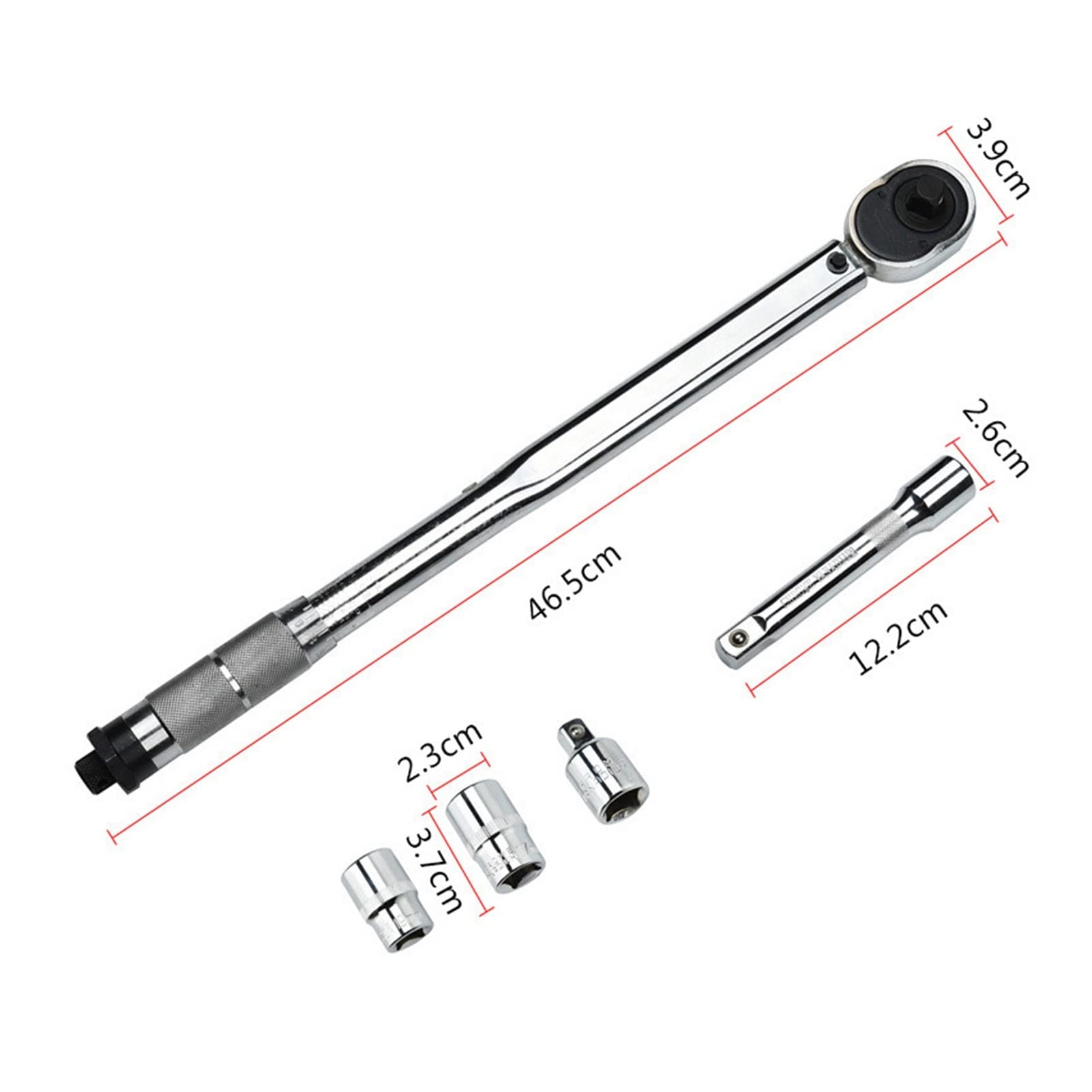 Klucz dynamometryczny, 1/2 Kwadratowy wyrwanie momentu obrotowego Drive Two W drodze do dokładnego mechanizmu klucz narzędzia ręcznego spanner Meter moment obrotowy Preset Ratche(28-210Nm 5pcs)