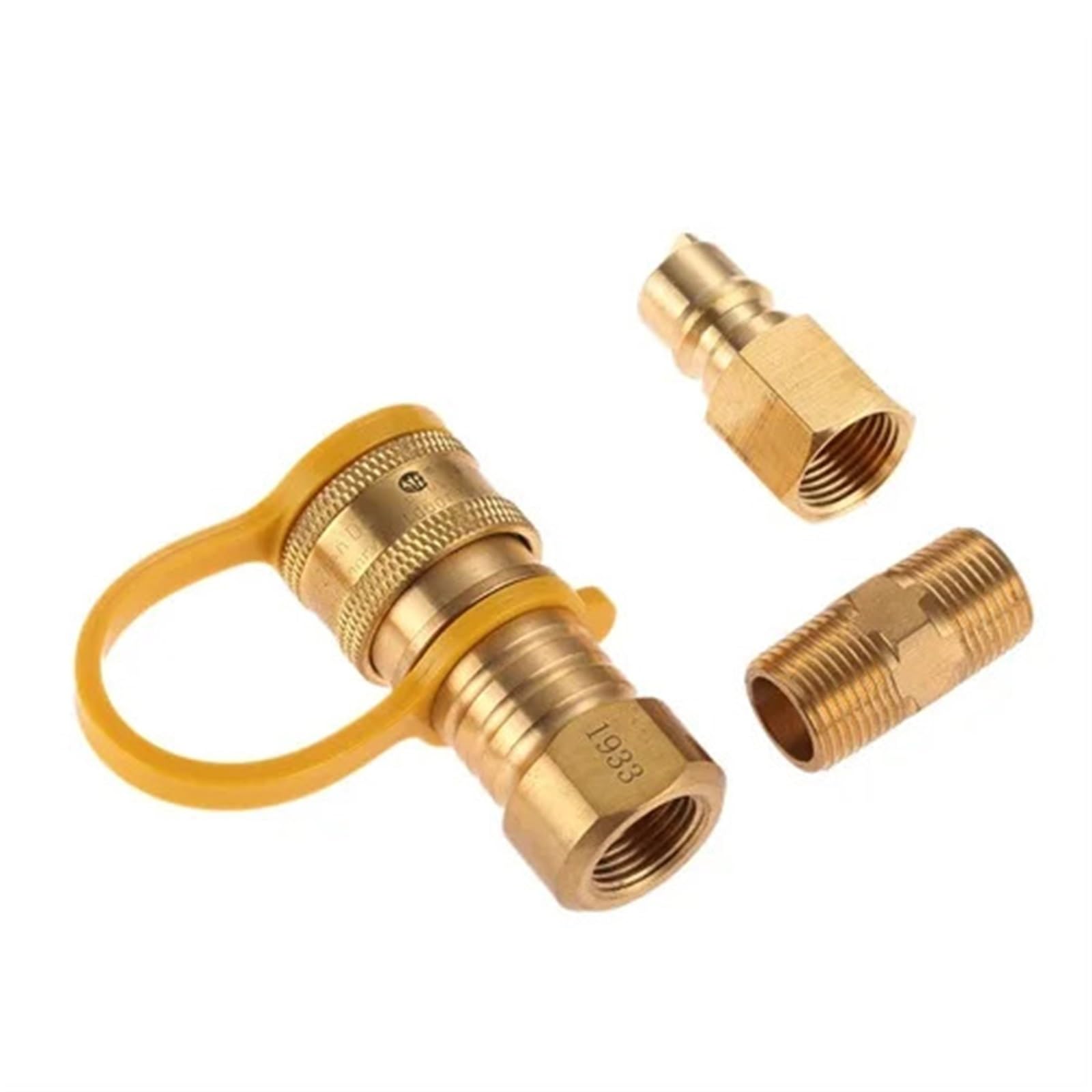 3/8 Zoll Erdgas Schnellkupplung Messing Propan Adapter Armaturen for LP Gas Propan Schlauch Schnellkupplung for Grill