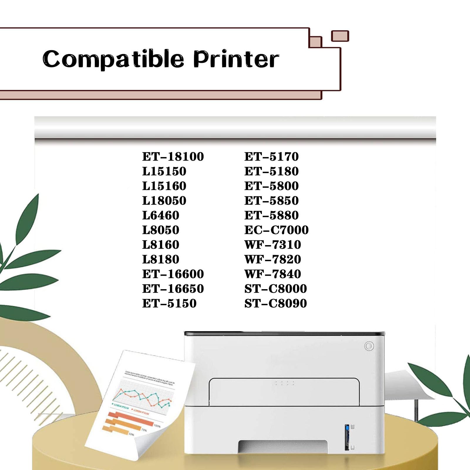 PuCio Serbatoio di Inchi Inchiostro a Cartuccia di Manutenzione C9345 C9345 PXMB9, Lavoro per EPSON ET-18100 L15150 L15160 L18050 L6460 L8050 L8160 L8180 ET-16600 ET-16650 2 Pack