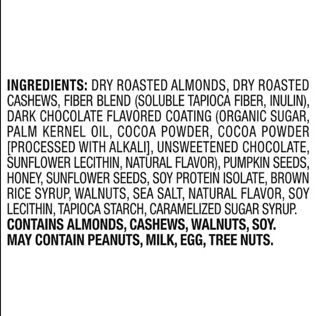Dark Chocolate and Sea Salt Nut Bar, 24 Count (24 Count (1 Pack), Dark Chocolate,Sea Salt)