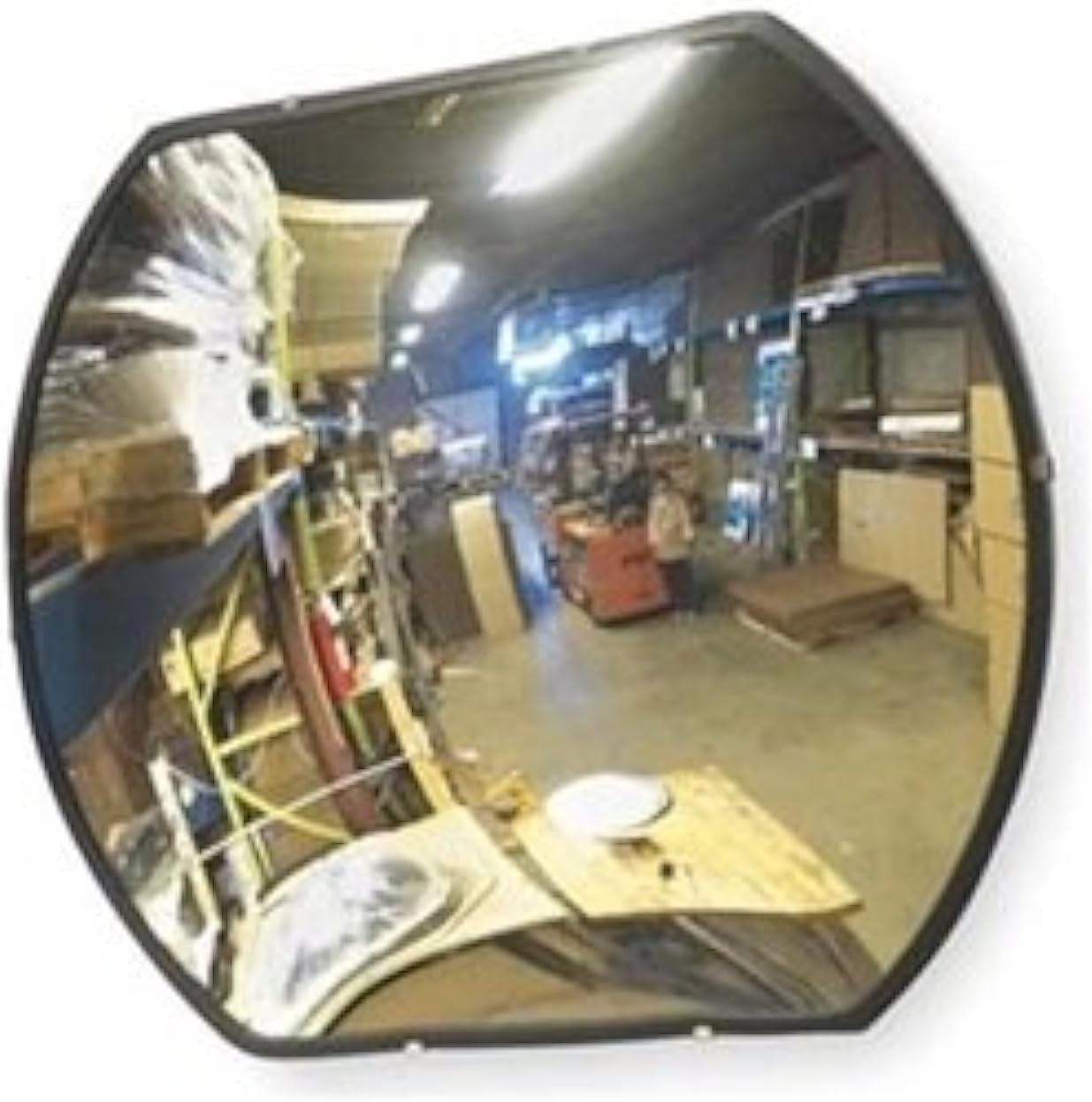 Outdoor Acrylic Rectangular Convex Mirror -Security Mirror for Retail Stores and Warehouses - Acrylic Mirror for Blind Spots - Ideal for Low Ceilings - 20″ X 30″