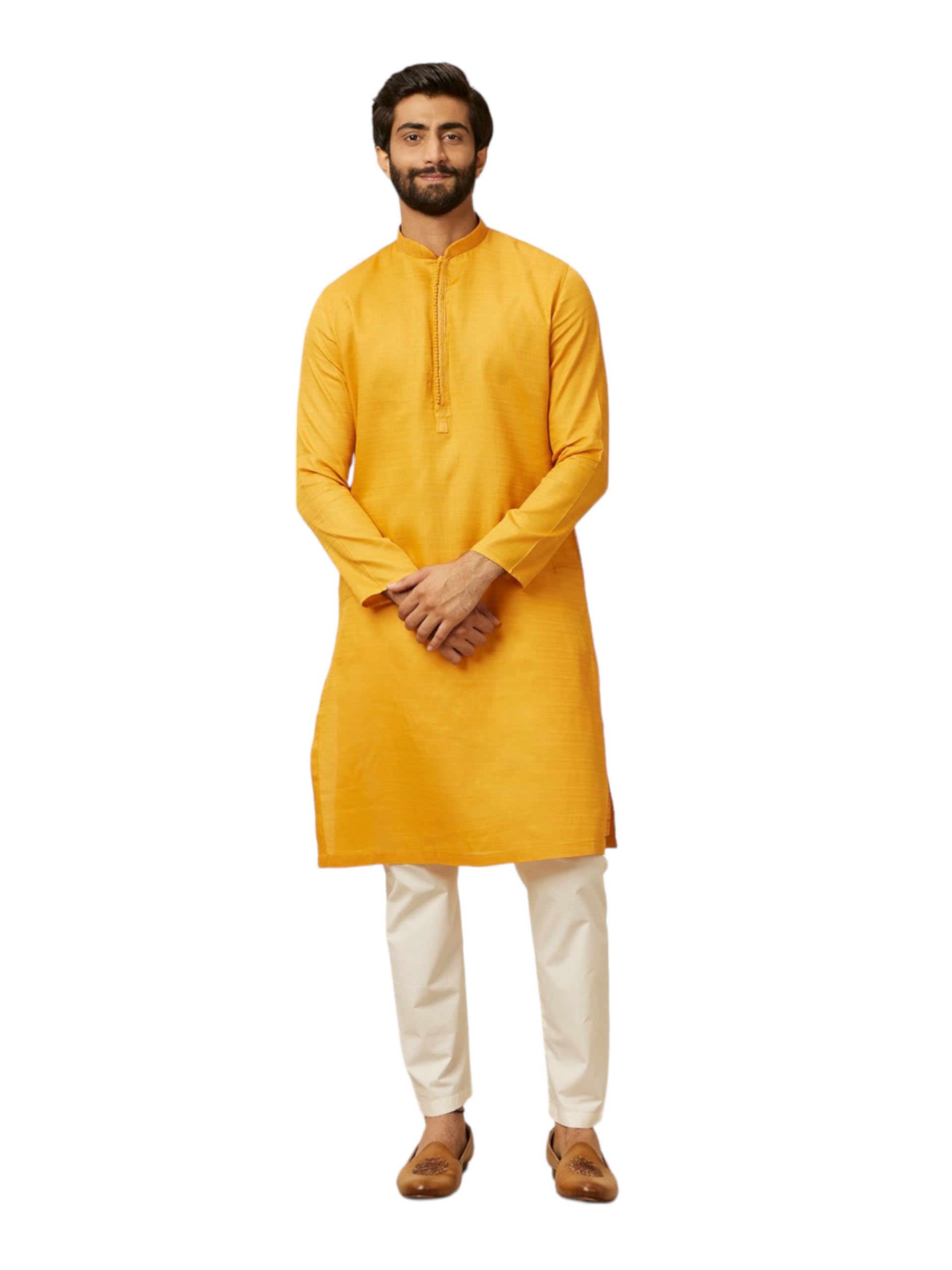 Men's Embroidered Classic Kurta Pyjama Set (2pcs)-image-38