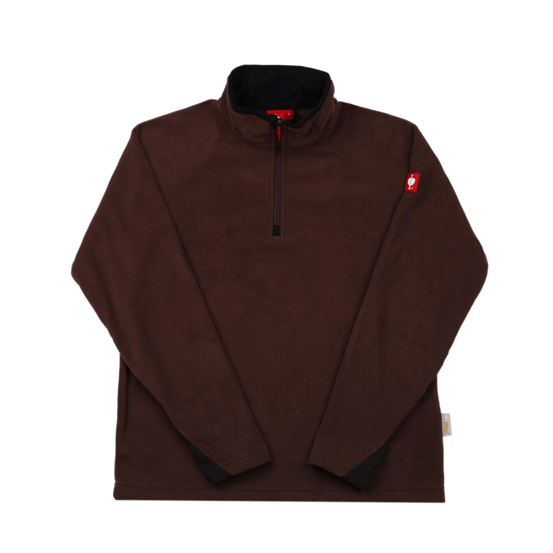 Engelbert Strauss Men Fleece Pullover Troyer dryplexx Micro, Color:Chestnut, Size:XL