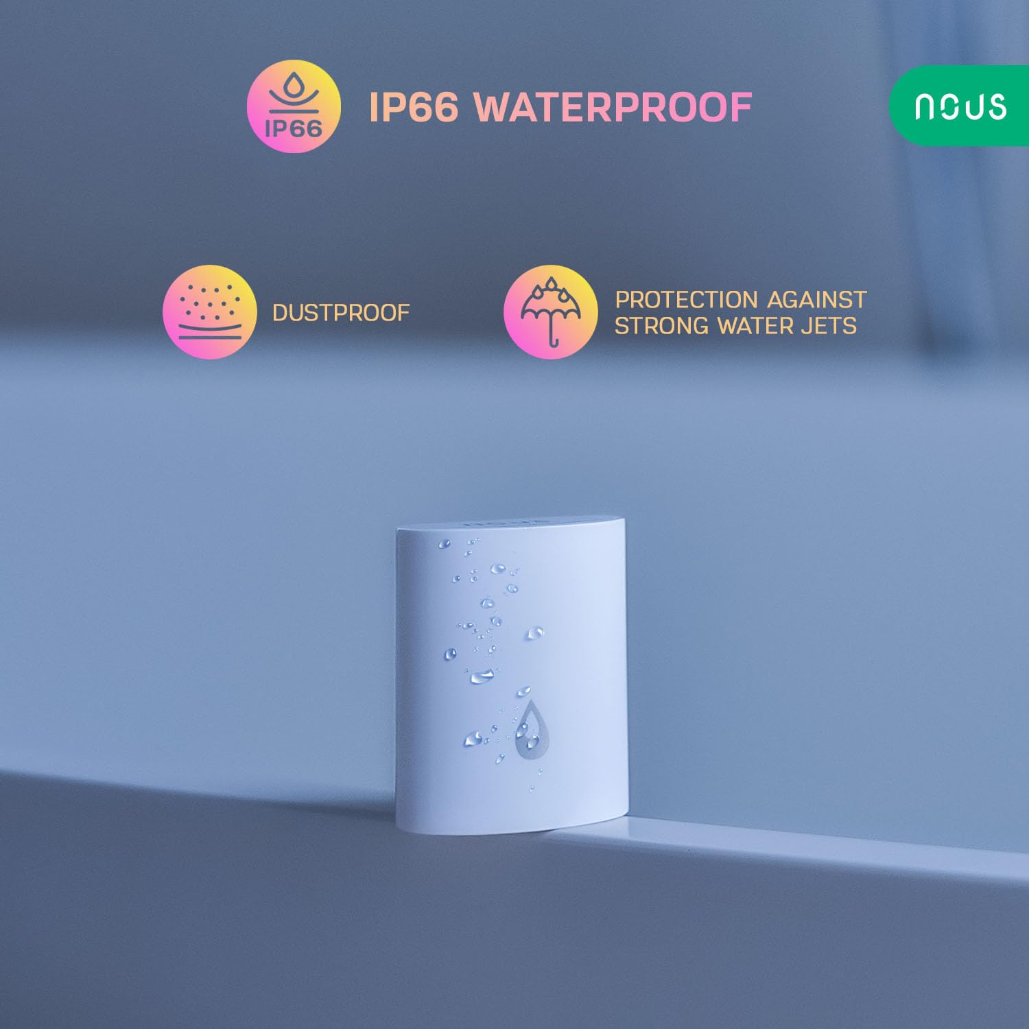 NOUS E4 ZigBee Smart Water Leakage Sensor, Natychmiastowe Wykrywanie Wycieków, Kompatybilny z Alexa, Google Home, Home Assistant, Tuya